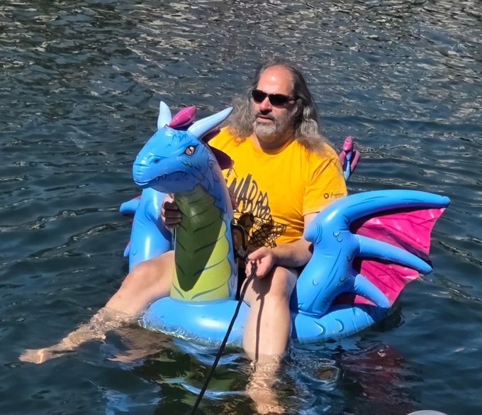 David Schwartz in Dragon Floatie